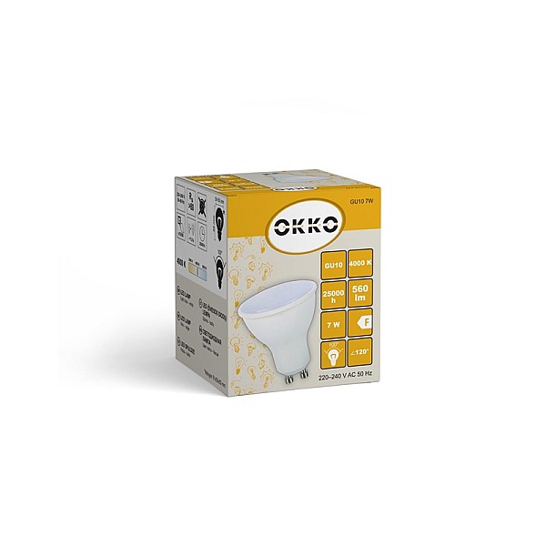 LED BULB GU10 1200 7W 4000K 560LM PLAST