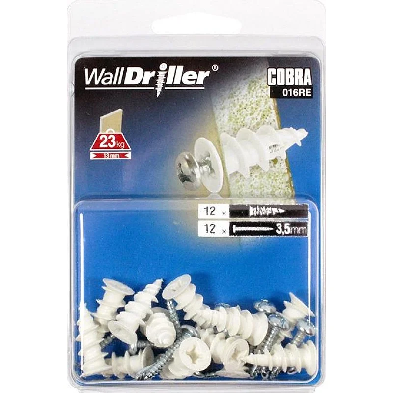 DĪBELIS ĢIPŠK. 3.5X22 MM NEILONA 12 GAB. DĪBELIS ĢIPŠK. 3.5X22 MM NEILONA 12 GAB.