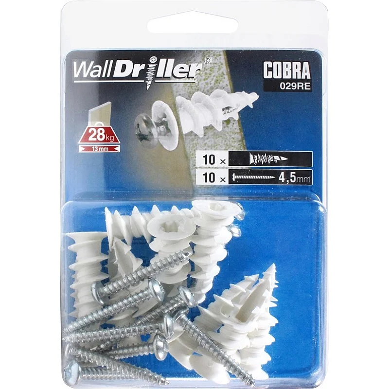 DĪBELIS ĢIPŠK. 4X25 MM NEILONA 10 GAB. DĪBELIS ĢIPŠK. 4X25 MM NEILONA 10 GAB.