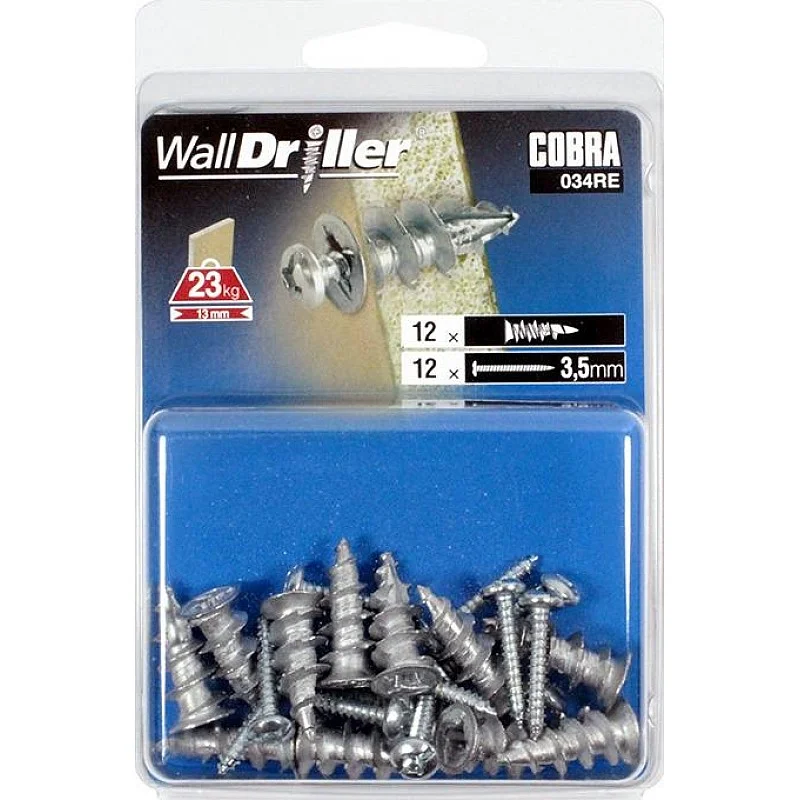 DĪBELIS ĢIPŠK. 3.5X22 MM METĀLA 12 GAB. DĪBELIS ĢIPŠK. 3.5X22 MM METĀLA 12 GAB.