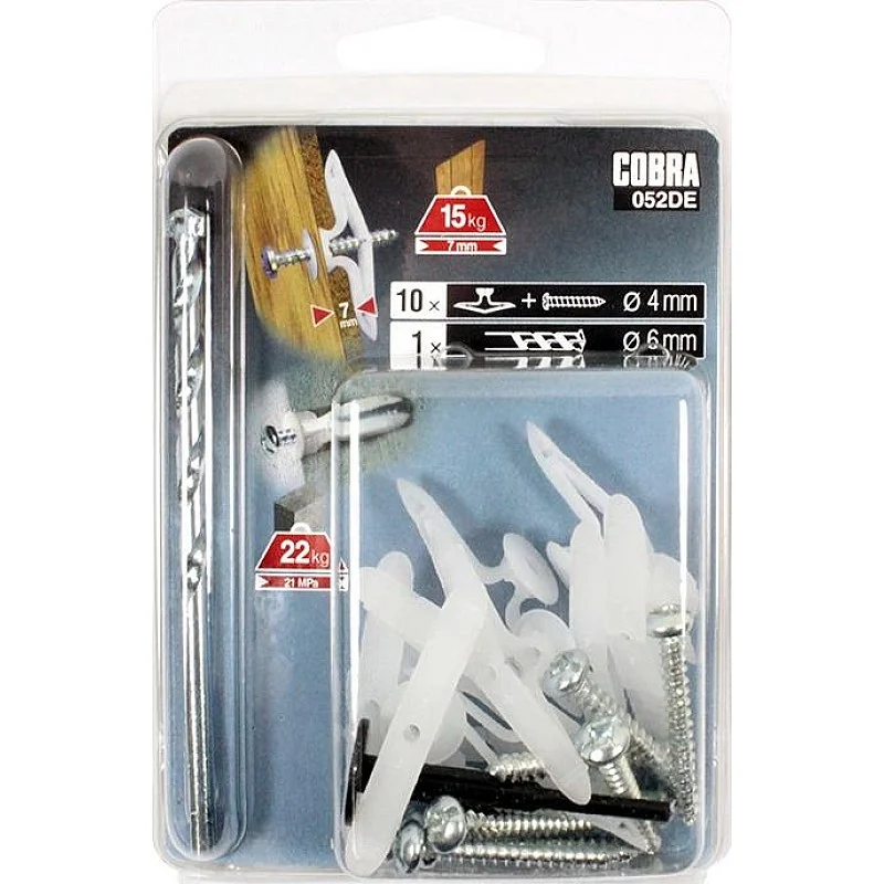 DĪBELIS ĢIPŠK. 7.4X26 MM NEILONA 10 GAB. DĪBELIS ĢIPŠK. 7.4X26 MM NEILONA 10 GAB.