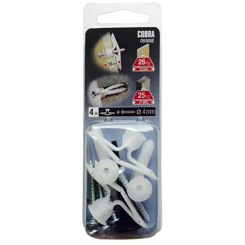 ANCHOR DRYWALL 7.4X31 NAILON 4 PCS