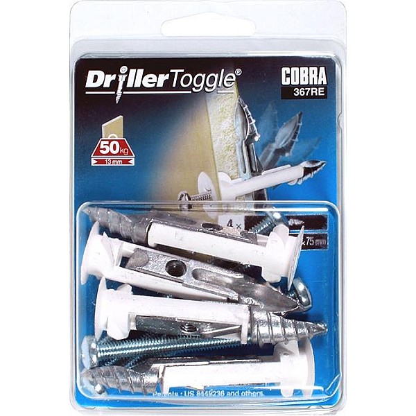 ANCHOR DRYW DRILLER 13X70 KOMBI 4 PCS