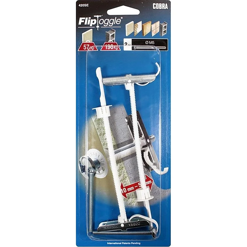 DĪBELIS ĢIPŠKARTONAM 5X77 MM 2 GAB. DĪBELIS ĢIPŠKARTONAM 5X77 MM 2 GAB.