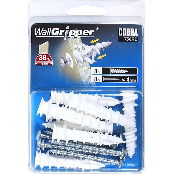 ANCHOR DRYW GRIPPER 4X54 NAILON 8 PCS