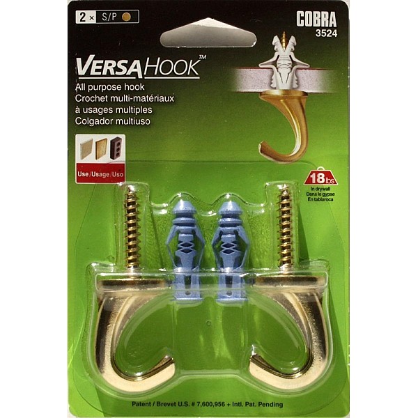 HOOK VERSA 6X66 BRASS 2 PCS