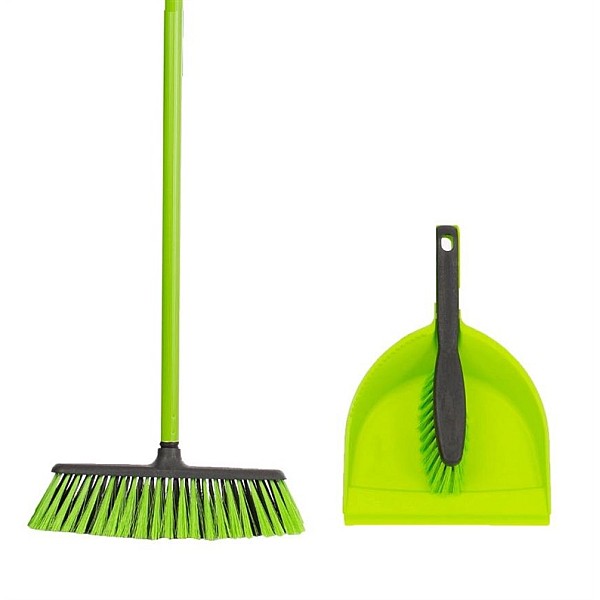 FLOOR BROOM WITH HAND+SHOV 082050 OKKO