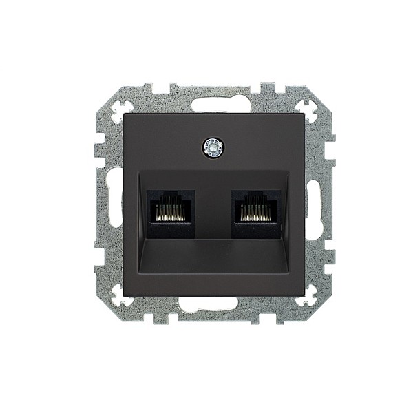 IKL-002-01.R/ON59 COMPUTER SOCKET 2XRJ45