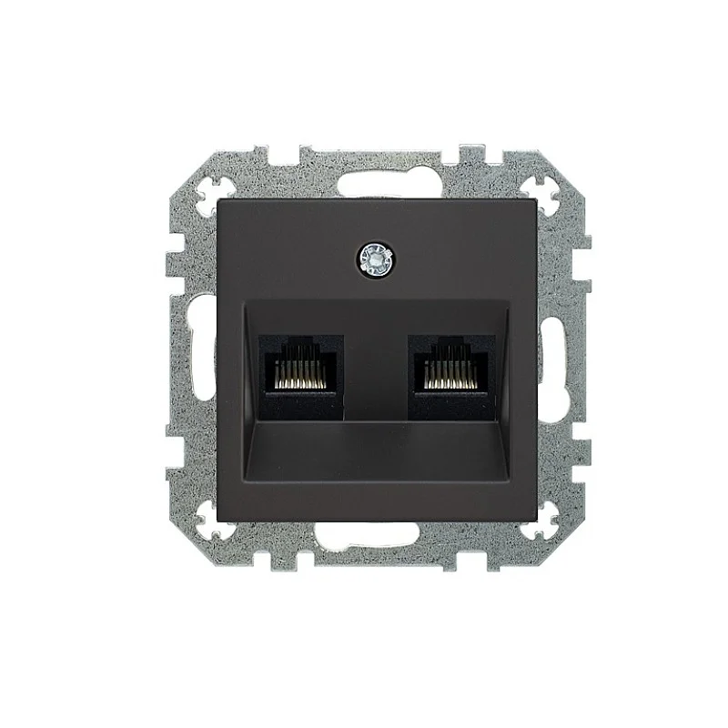 IKL-002-01.R/ON59 COMPUTER SOCKET 2XRJ45