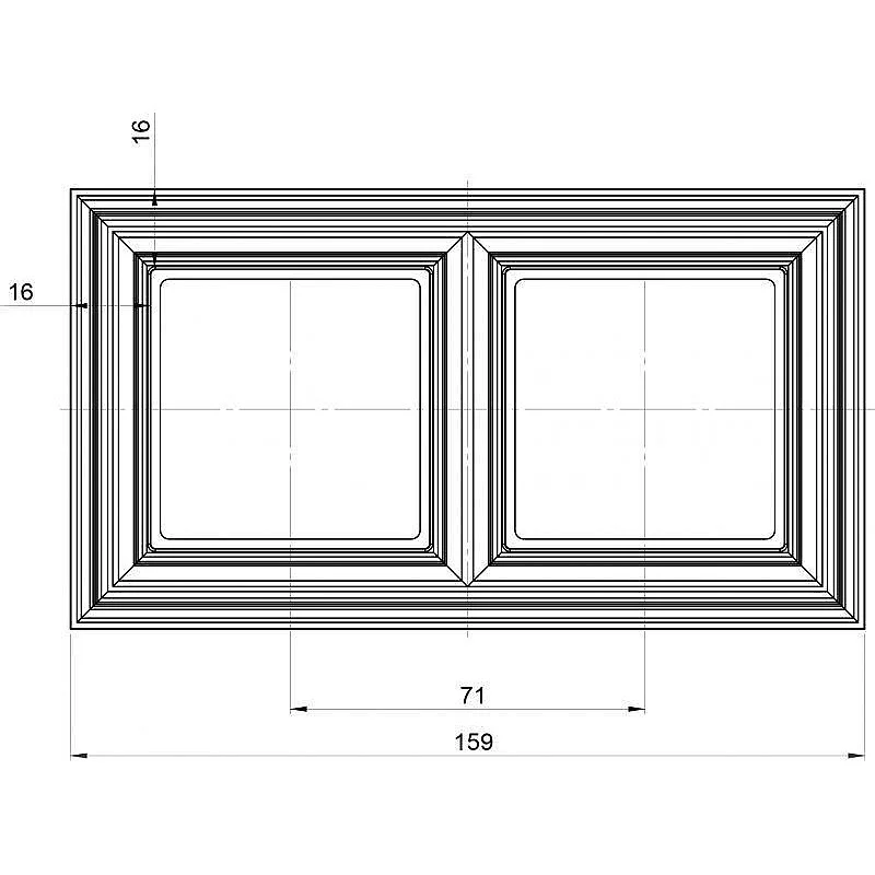 Dvivietis rėmelis LIREGUS RETRO. juodos spalvos Dvivietis rėmelis LIREGUS RETRO. juodos spalvos