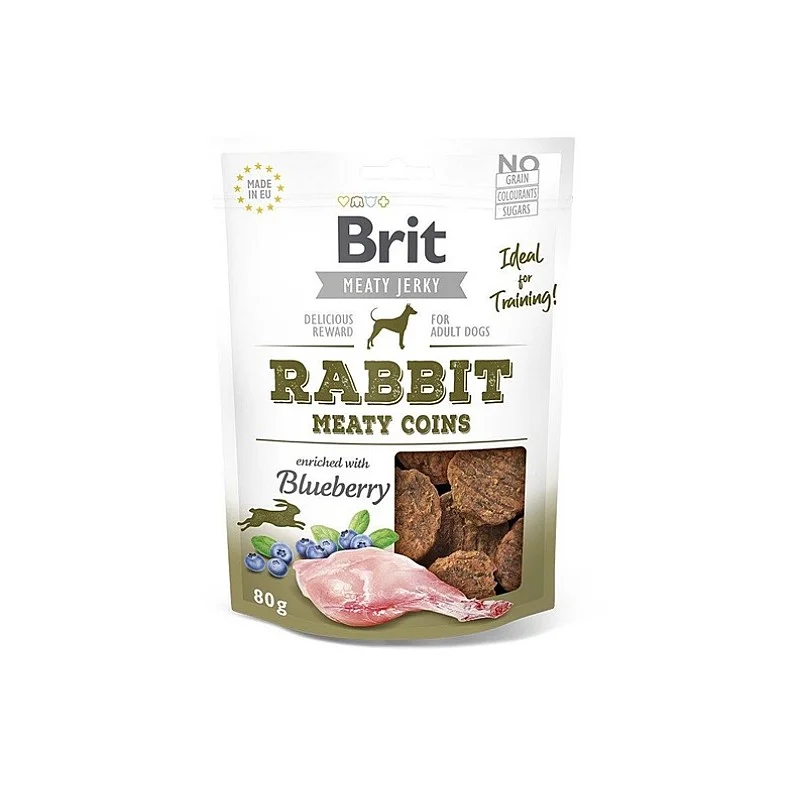 Brit Jerky Rabbit Meaty Coins delikatese 80g Brit Jerky Rabbit Meaty Coins delikatese 80g