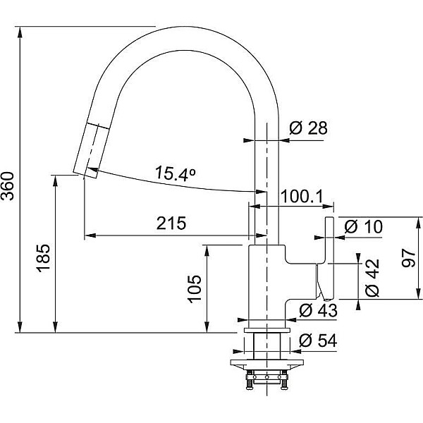 TAP LINA PULL OUT NOZZLE SIDE HP OA