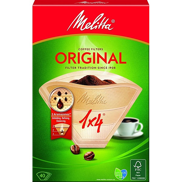 Kafijas filtri Melitta 1X4/40