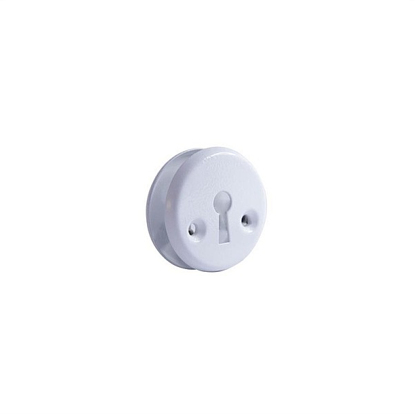 ESCUTCHEON 016 STEEL KEY WHITE