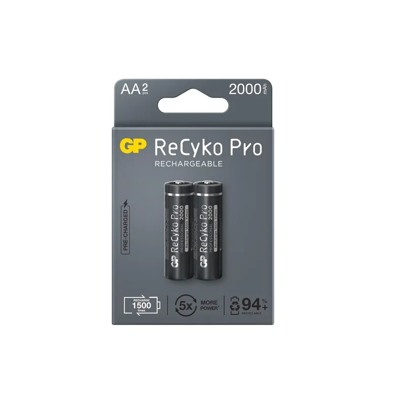 Įkraunami elementai GP RECYKO PRO AA. 2000mAh. 2 vnt.