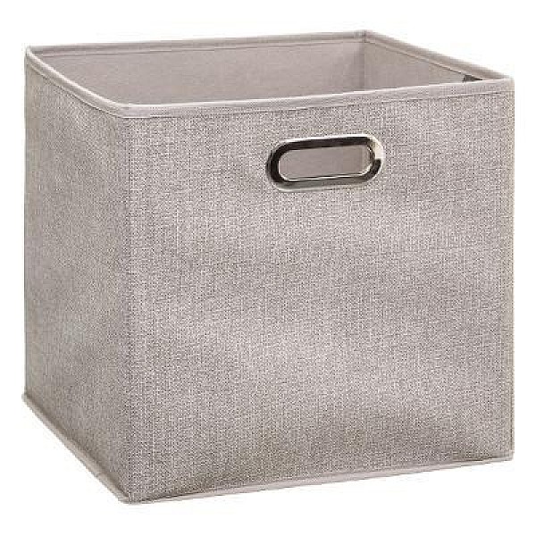 STORAGE BOX31X31 BEIGE LINEN