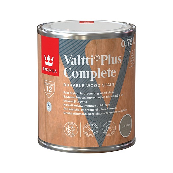 Impregnants Tikkurila Valtti Plus Complete. pelēka. 0.75 l