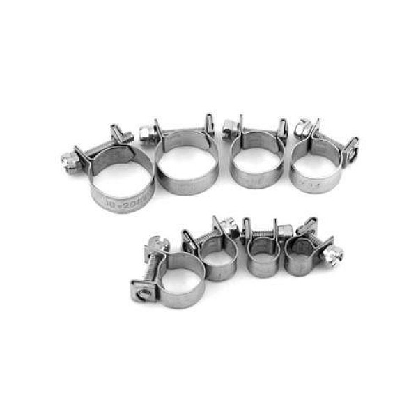 STEEL ASSORTED HOSE CLAMPS 6-27MM INOX