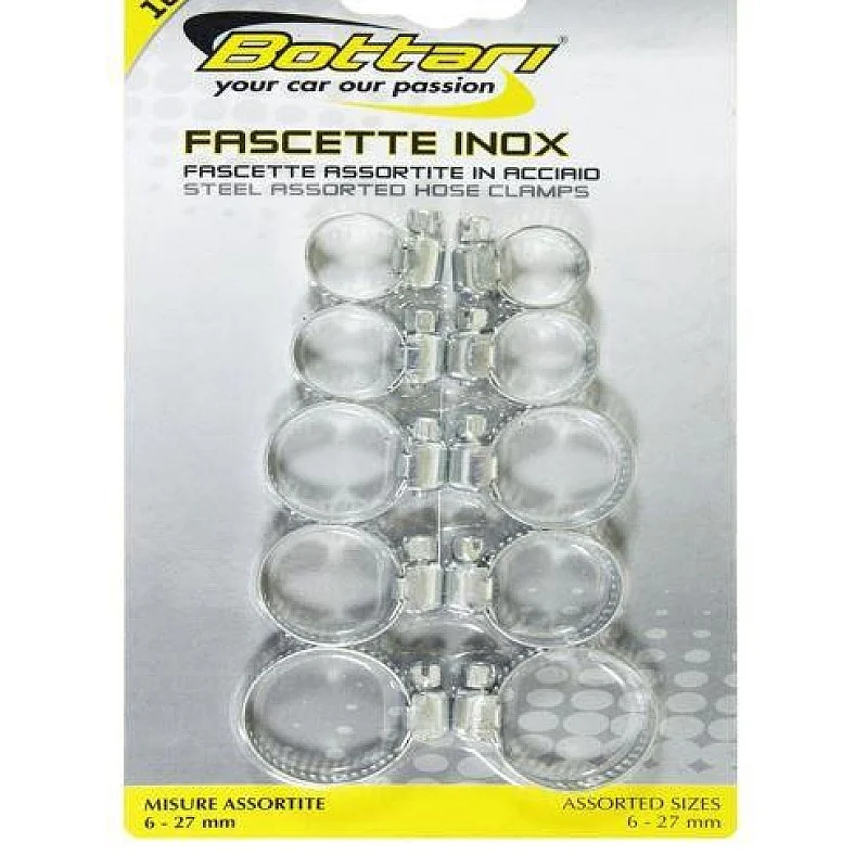 Bottari Steel Assorted Hose Clamps 10pcs Bottari Steel Assorted Hose Clamps 10pcs