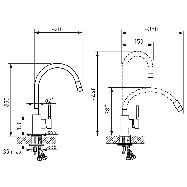 KITCHEN MIXER ZORBA BZR4B. BLACK