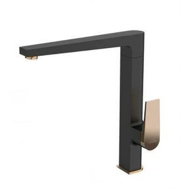 Virtuves jaucējkrāns Invena Midnight BZ-35-014-V. zelt/meln