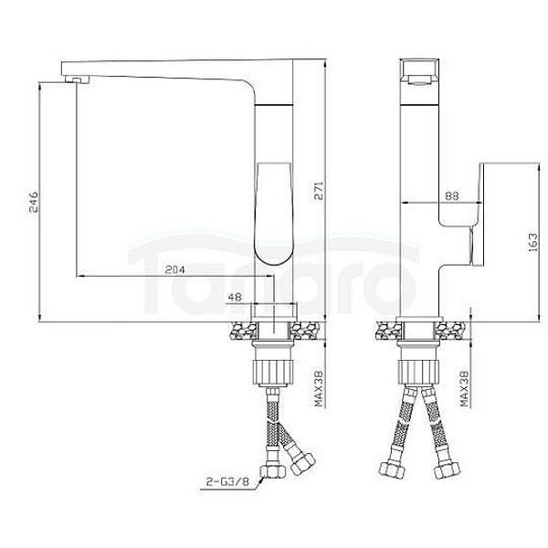 Virtuvinis maišytuvas Invena Midnight BZ-35-014-V. auk/juod