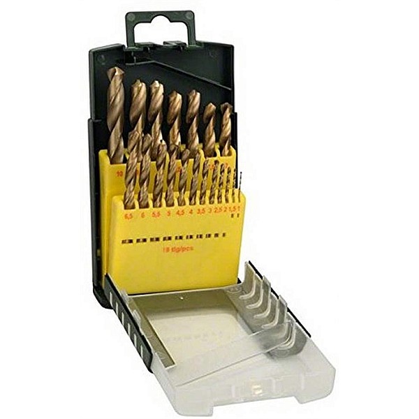 19-PIECE DRILL SET. 1-10MM