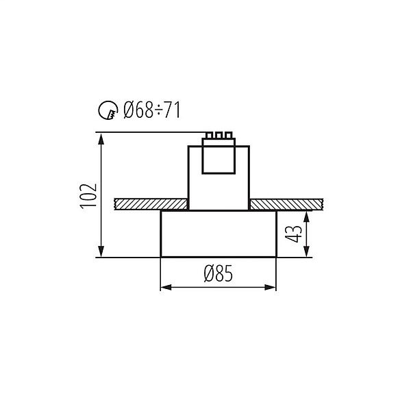 SPOTLIGHT MINI RITI IP20 GU10 WG 27576