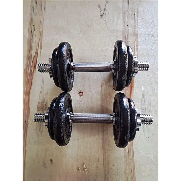 20KG CAST IRON DUMBBELL SET