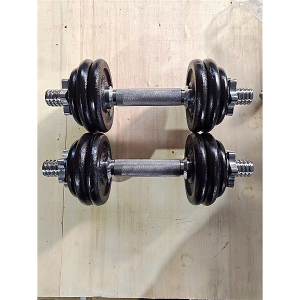 15KG CAST IRON DUMBBELL SET