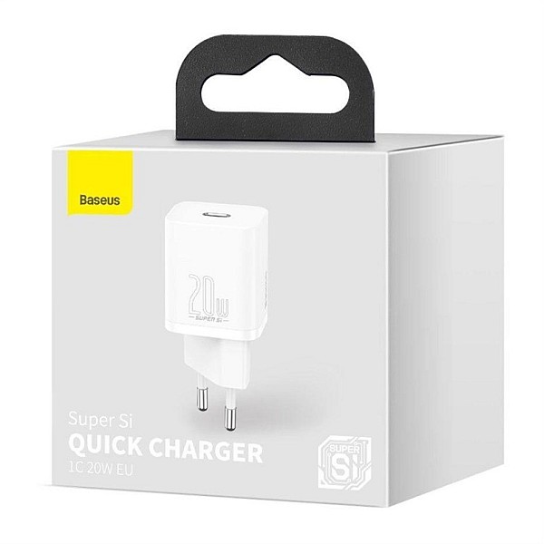 WALL CHARGER SUPER SI 1C USB-C 20W WHITE