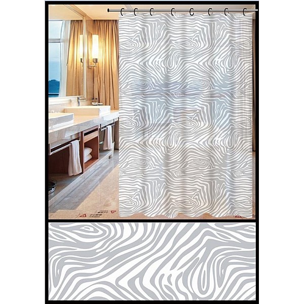 SHOWER CURTAIN ZHY020-2 180X180CM PEVA