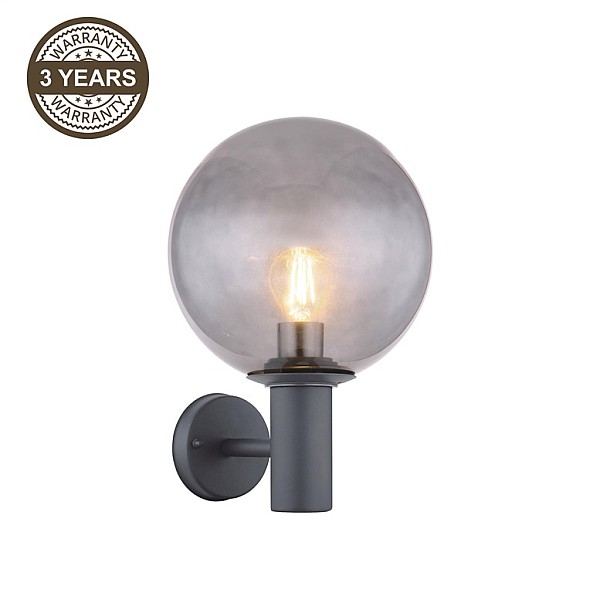 Lampa Domoletti Smoky DH01.071. 15W. E27. IP44. antracīta