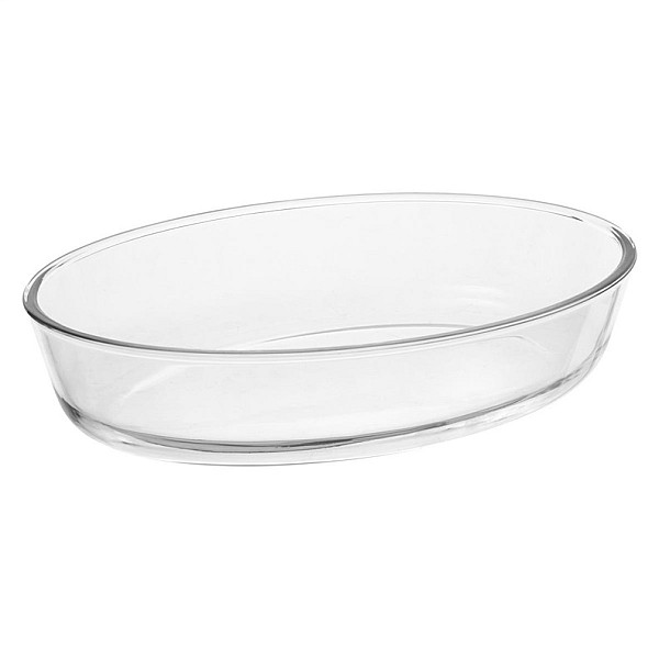 GLASS OVAL DISH+LID 30X21