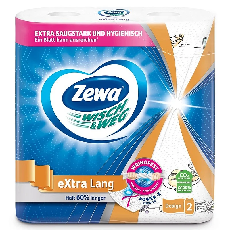 PAPER TOWEL ZEWA W W DESIGN 2PCS