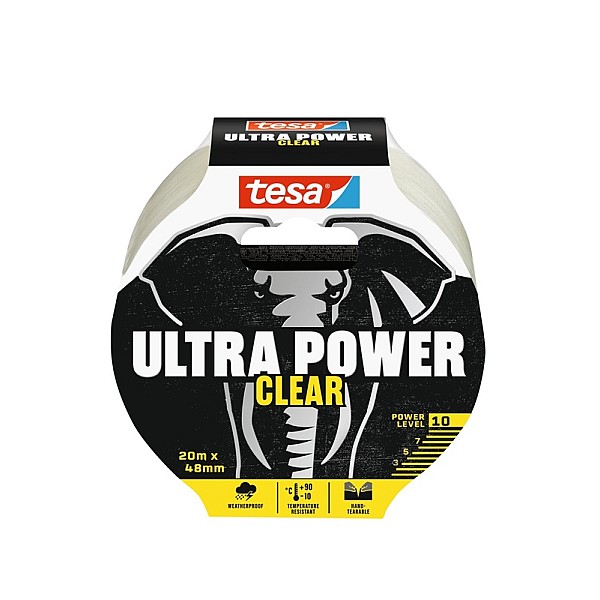 Lipnioji juostelė TESA ULTRA POWER CLEAR 56497. 20 m × 48 mm