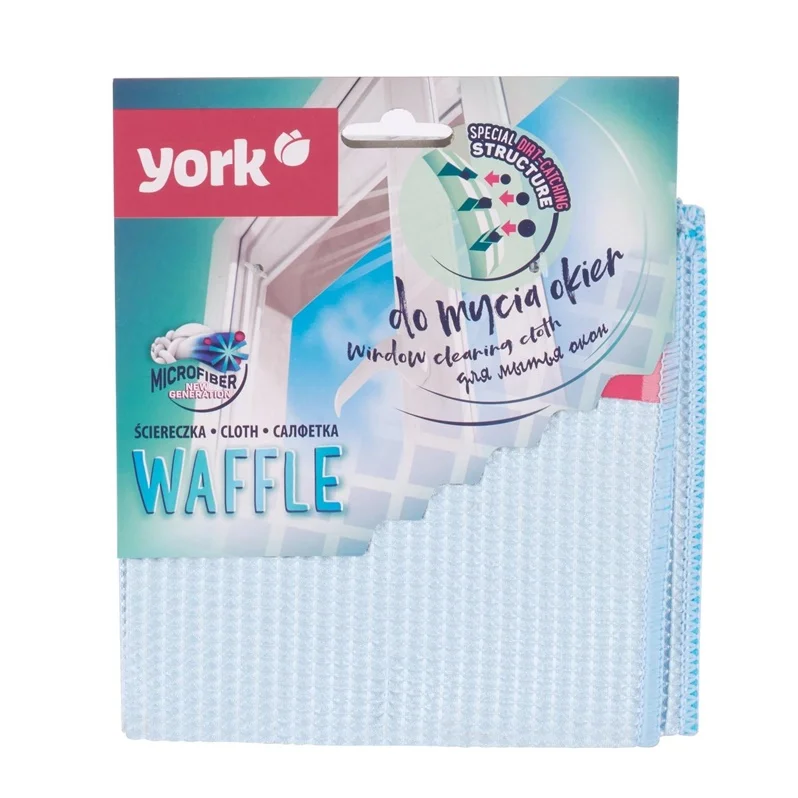 Mikropluošto šluostė langams YORK WAFFLE. 1 vnt.