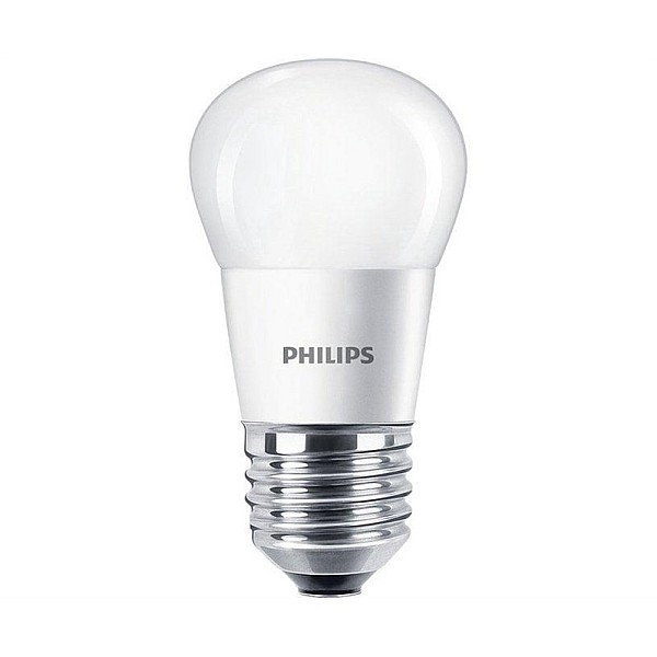 LED lemputė PHILIPS. P45. E27. 5 W. 450 lm. 2700 K