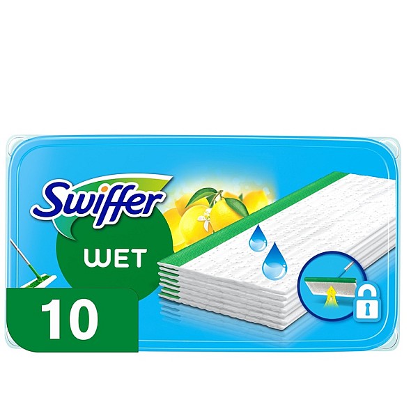 Swiffer Sweeper Moist Grindų Šluostės. 10 vnt