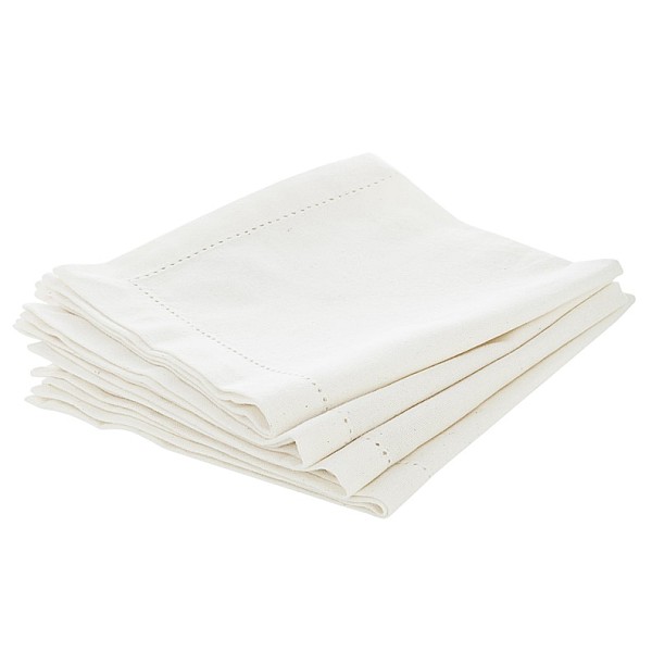 NAPKIN CHAMBRAY WHITE 40X40X4