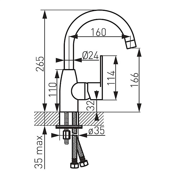 WASHBASIN MIXER CORDOBA BCD2A CHROME