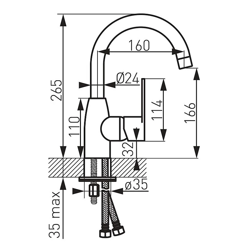 WASHBASIN MIXER CORDOBA BCD2A CHROME
