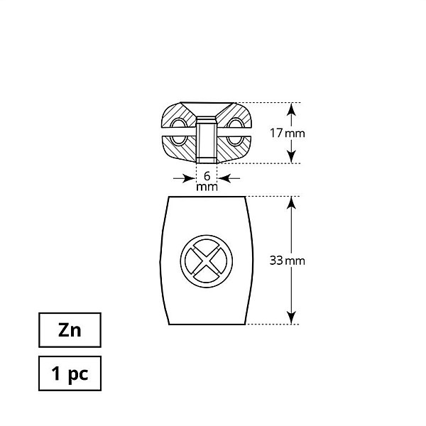 PLANE CABLE CLIP 4 MM 1DD