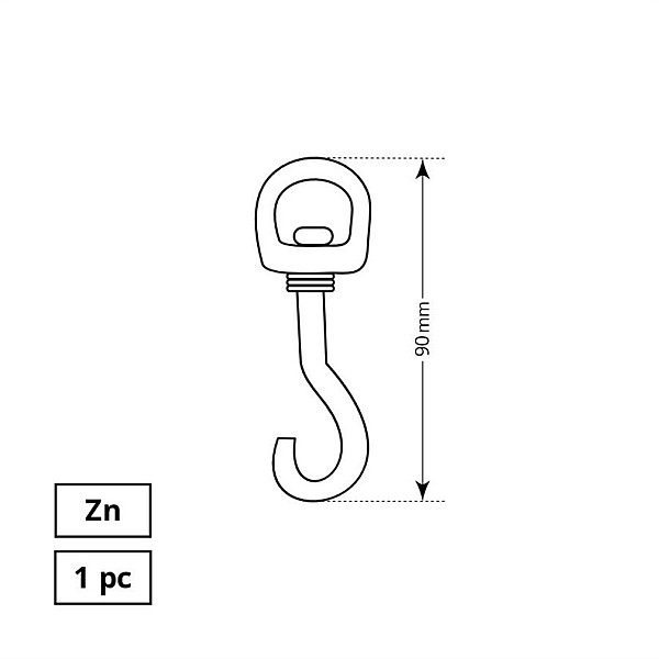 ĀĶIS ĶĒDEI 5X90MM 1GB