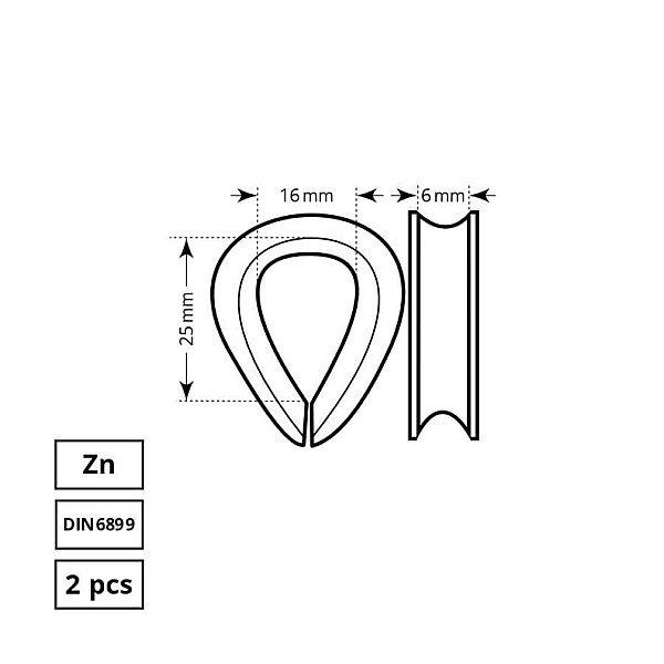 LOOP PROTECTION (6 MM. ZN. DIN6899. 4DD