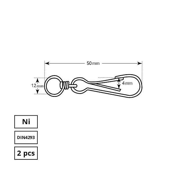 CUFFLINK 25 MM DIN4293 NICKEL 2DD