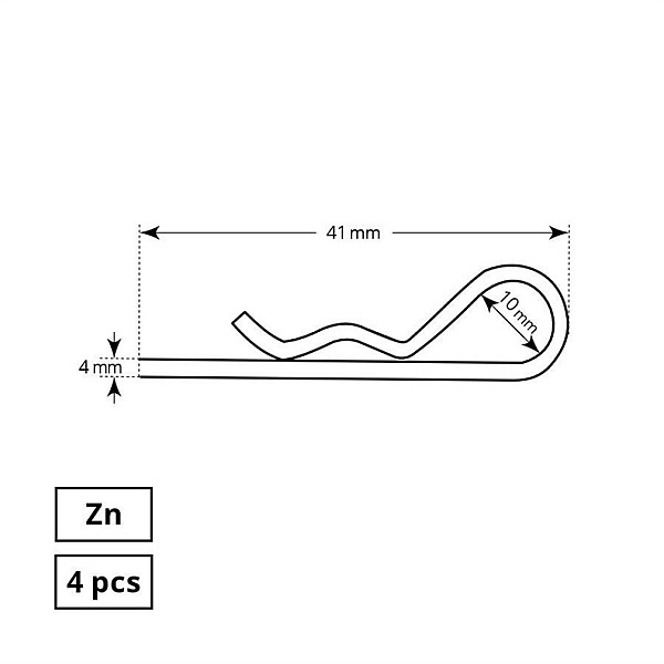 STUD (2 MM. ZN. 4DD)