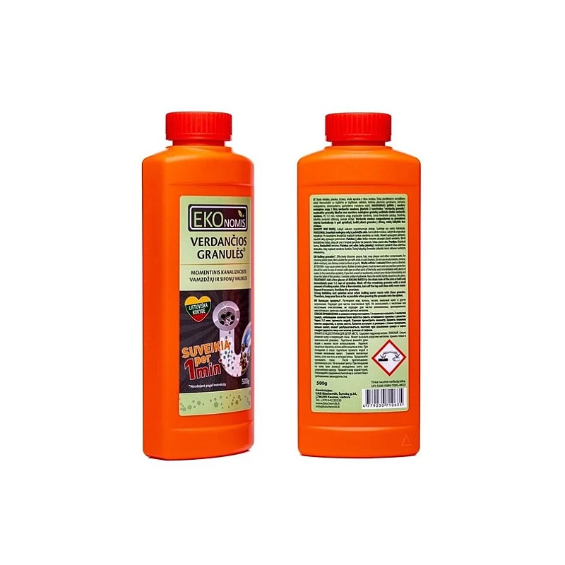 Sifona un kanalizā tīr Ekonomis VERDANČIOS GRANULĖS ®.500g Sifona un kanalizā tīr Ekonomis VERDANČIOS GRANULĖS ®.500g