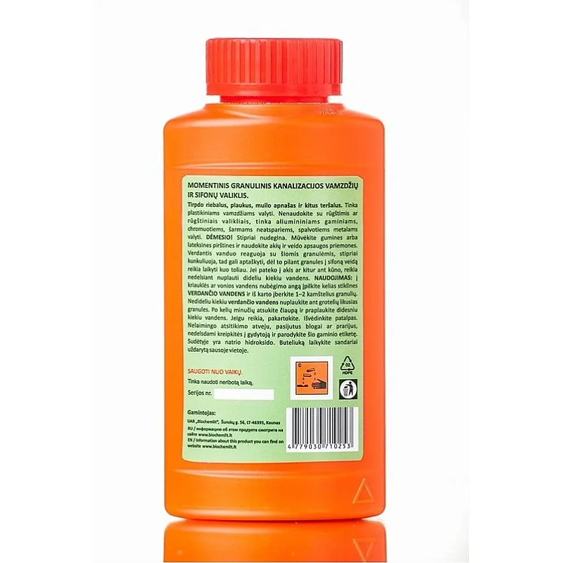 Sifona un kanali atīrītā Ekonomis VERDANČIOS GRANULĖS®.500g Sifona un kanali atīrītā Ekonomis VERDANČIOS GRANULĖS®.500g