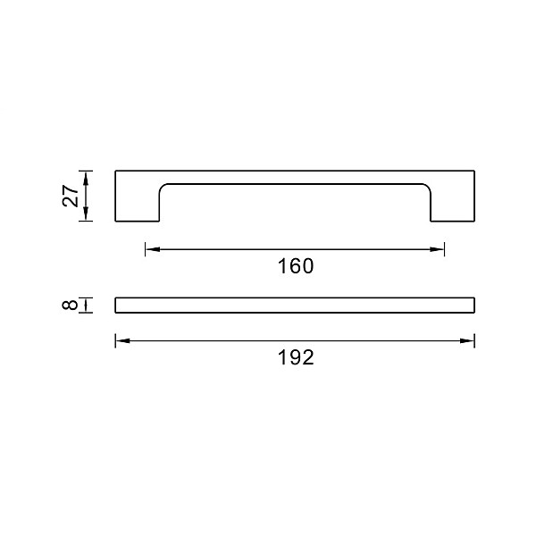 FURNITURE HANDLE 149/160 BLACK